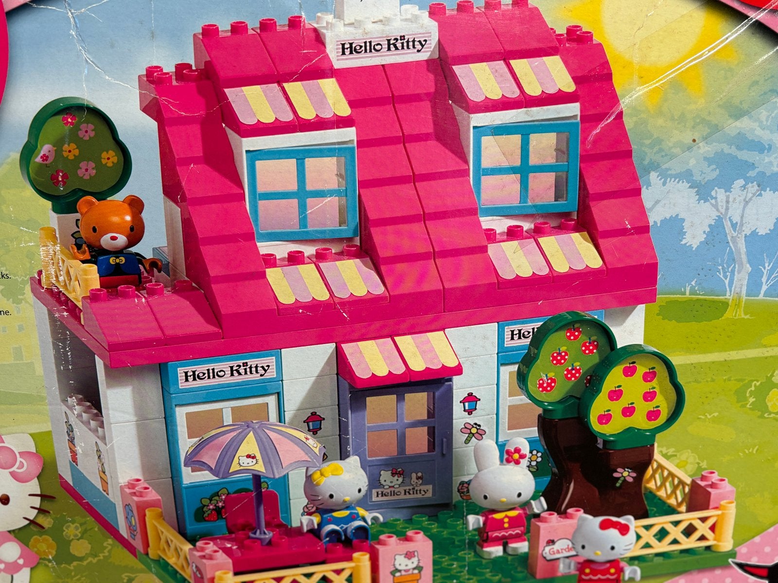 Bouwblokken - poppenhuis - Hello Kitty, Ophalen of Verzenden, Gebruikt, Overige merken