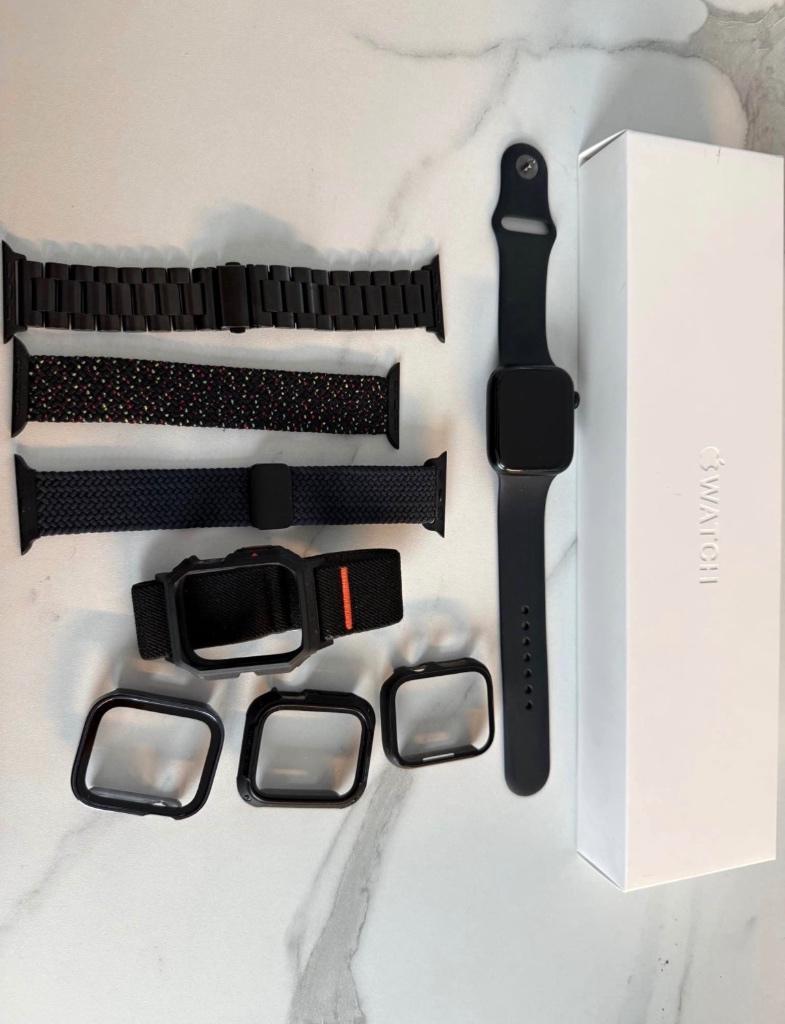 Apple Watch Series 8 45mm, Ophalen, Gebruikt, Zwart, IOS