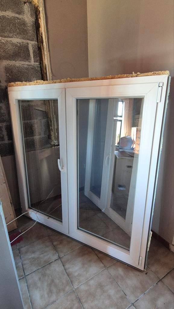 2 châssis double vitrage PVC, Enlèvement, Comme neuf