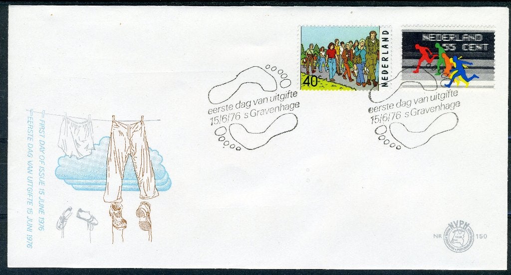 NEDERLAND E150 FDC 1976 - Sportserie, Verzenden, Na 1940, Gestempeld