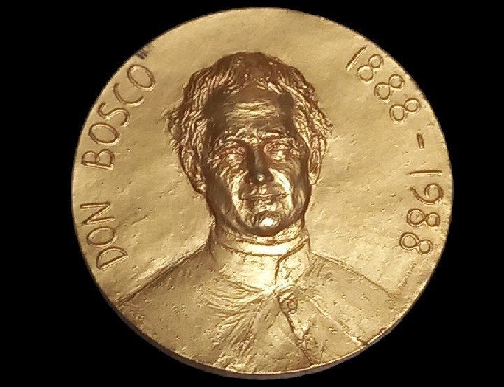 Don Bosco 1888-1988. ANIMAUX DAMIHI., Timbres & Monnaies, Pièces & Médailles, Enlèvement ou Envoi, Bronze