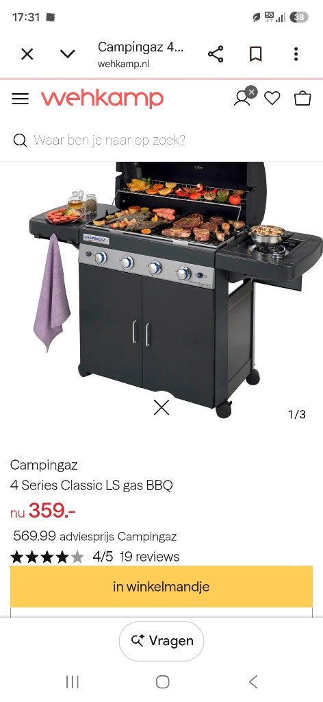 GASBARBECEU nice cooker, Ophalen, Zo goed als nieuw, Barbecoock