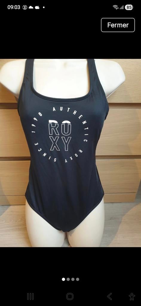 Nieuw Roxy Active M zwart wit sportshirt, Zwart, Nieuw, Badpak, Ophalen of Verzenden