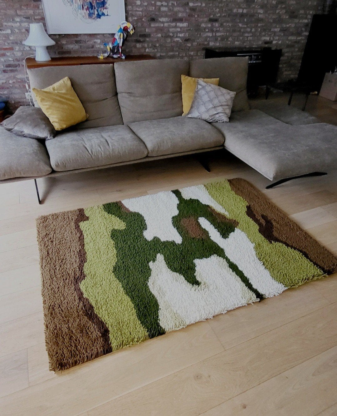 Vintage tapijt, Desso, design jaren 70, Holland, afmeting 12, Huis en Inrichting, Ophalen