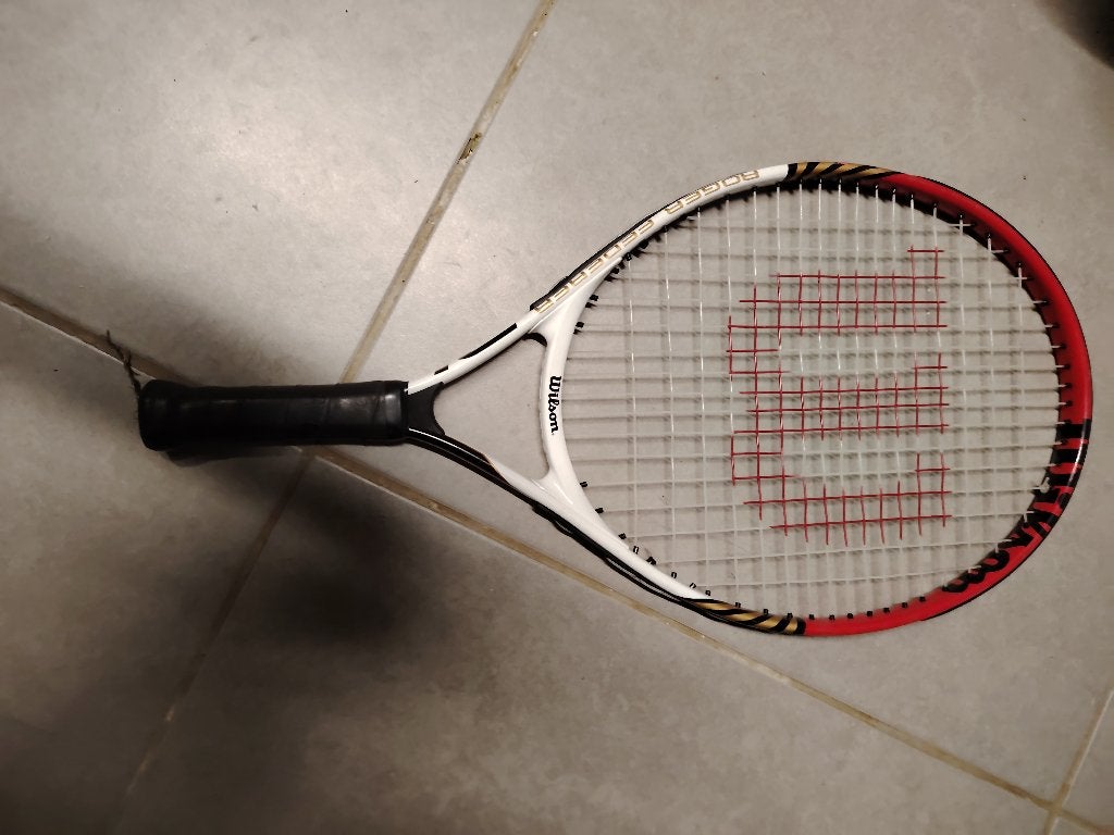 Raquette de tennis enfant (+- 5/6 ans), Sport en Fitness, Overige Sport en Fitness, Ophalen, Zo goed als nieuw