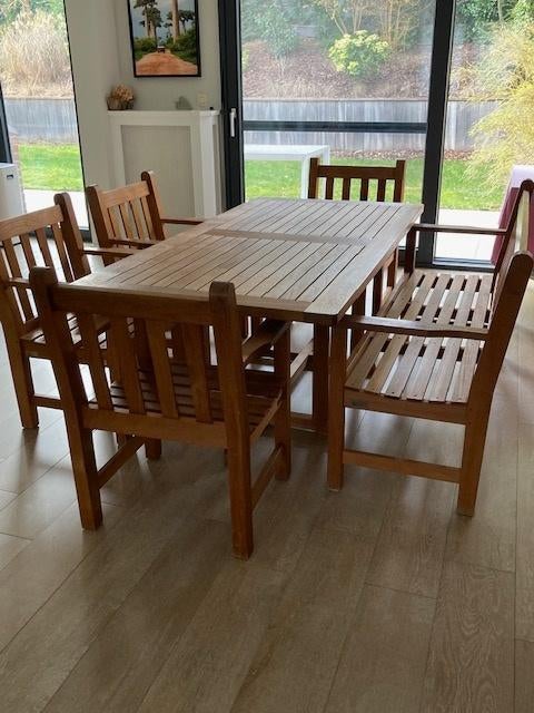 Ensemble de Jardin en TECK - BARLOW TYRIE, Jardin & Terrasse, Ensembles de jardin, Chaise, 8 places, Utilisé, Sets de jardin