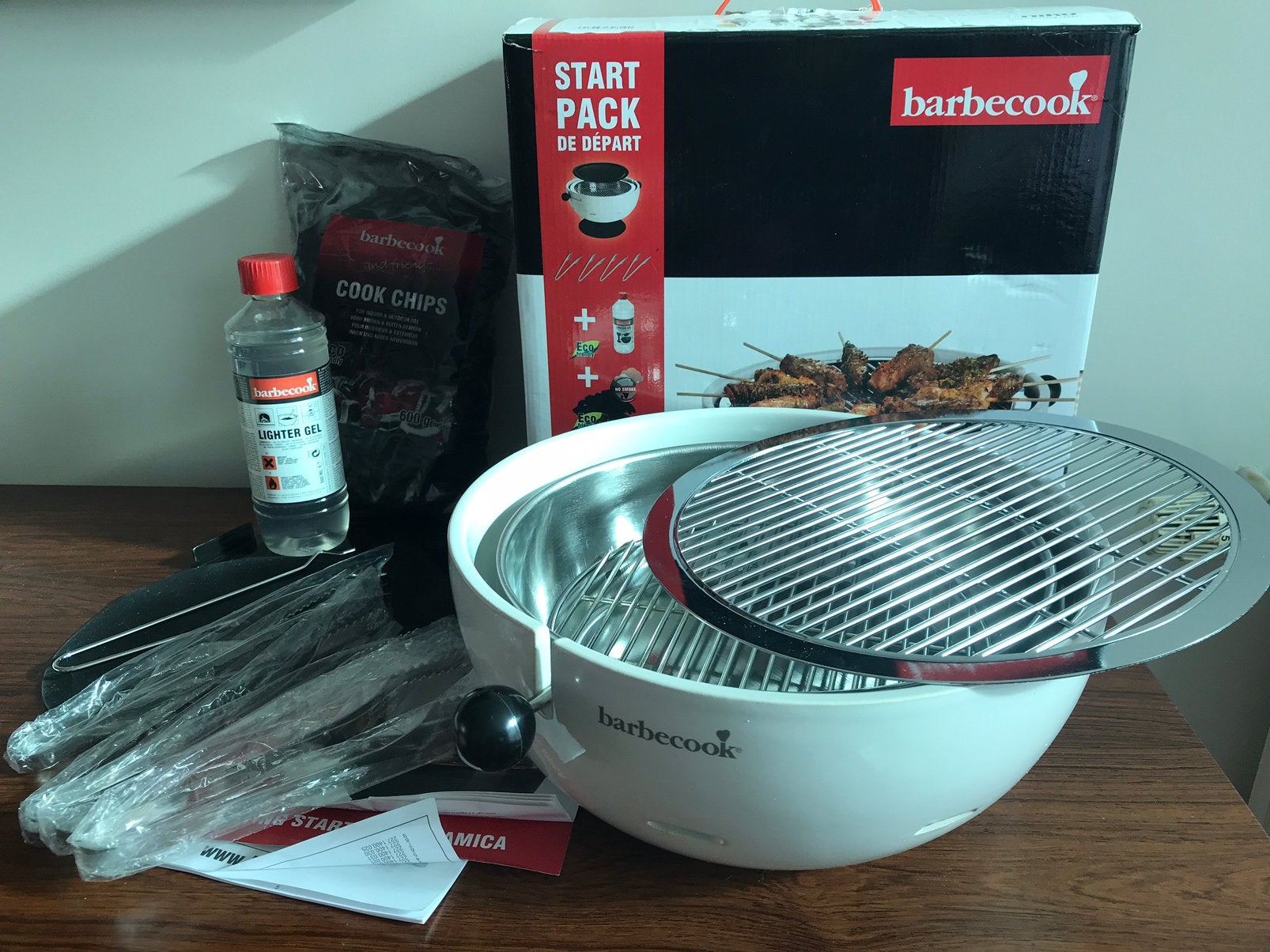 Tafel barbecue Barbecook Amica wit keramiek Start Pack, Enlèvement, Neuf, Avec accessoires