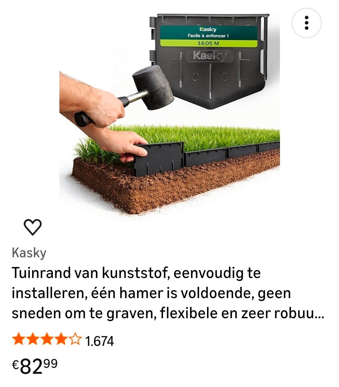 Tuinrand kunststof, Tuin en Terras, Ophalen