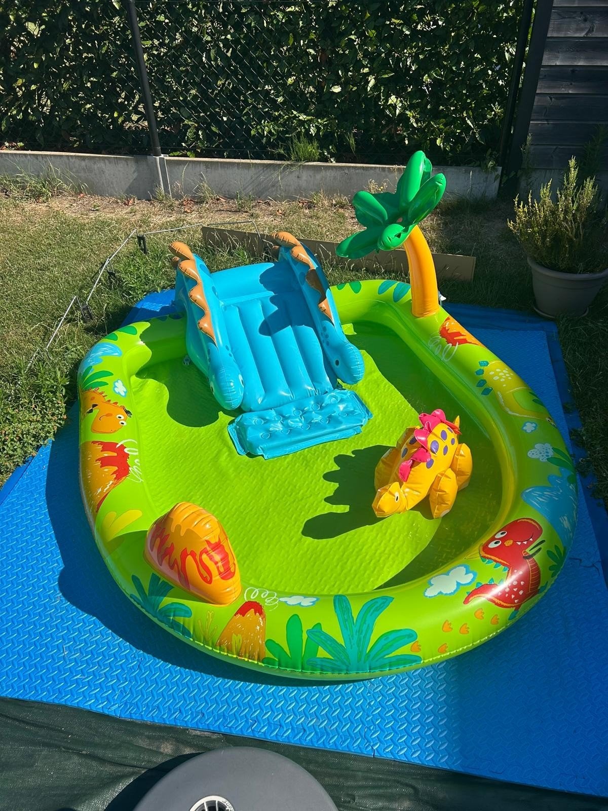 INTEX opblaasbaar zwembad Little Dino met glijbaan, Ophalen