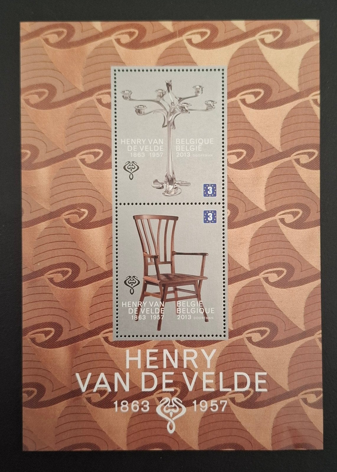 België: OBP 4365/66-BL211 ** Henry Van de Velde 2013., Frankeerzegel, Ophalen of Verzenden, Zonder stempel, Postfris