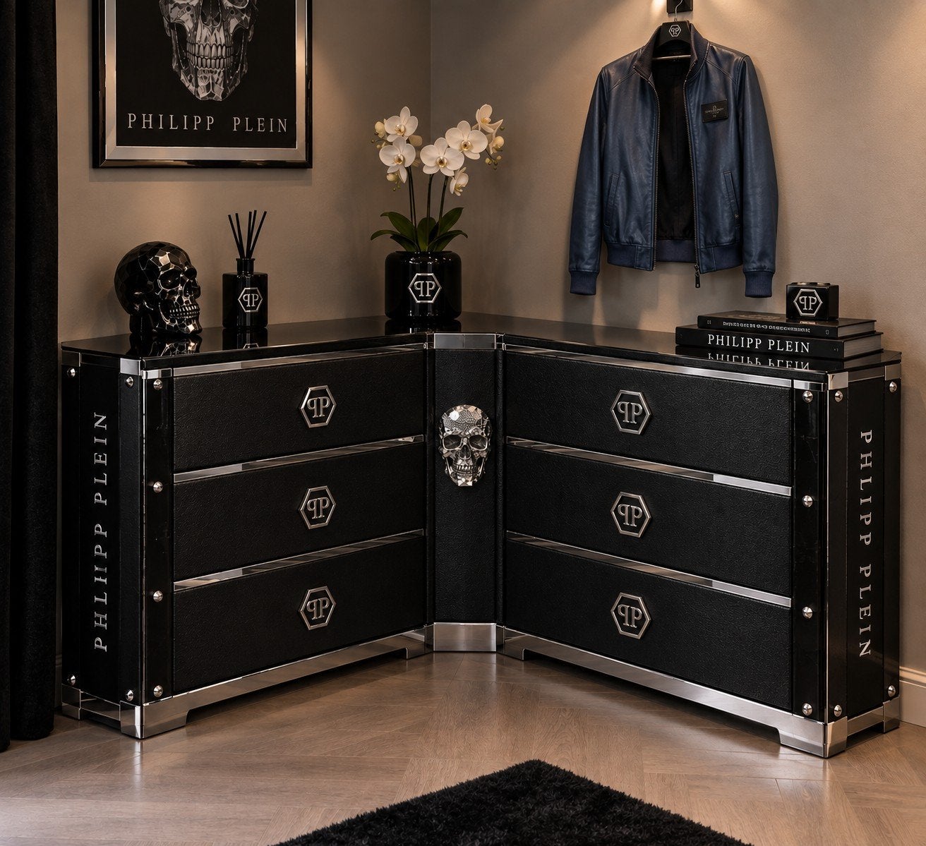 Philipp Plein jas, Kleding | Heren, Ophalen, Zo goed als nieuw, Maat 46 (S) of kleiner, Blauw