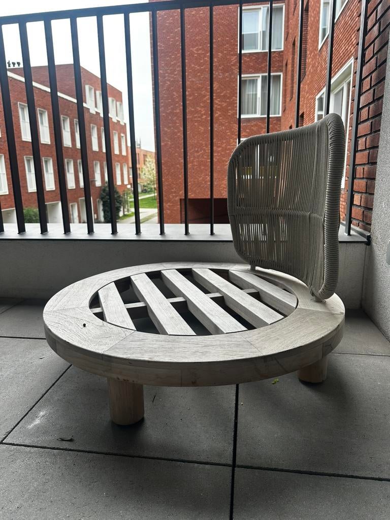 Exterioo donato loungestoel in teak, Enlèvement, Utilisé