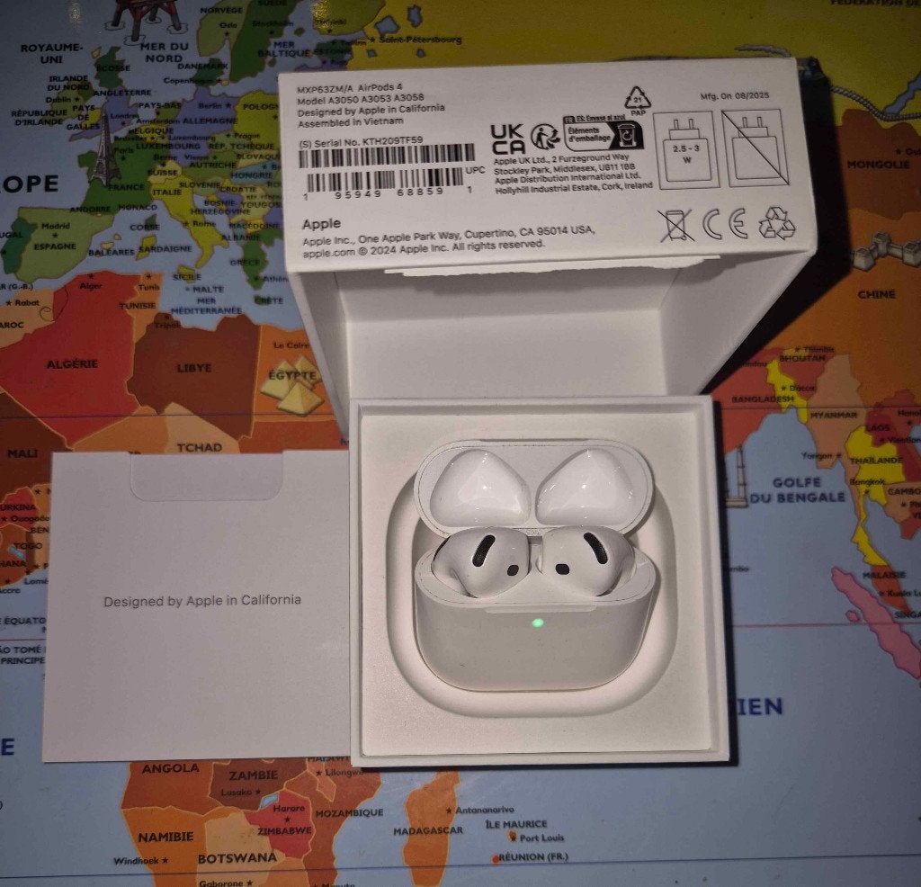 Airpods 4, Bluetooth, Comme neuf, Blanc, Intra-auriculaires (In-Ear)