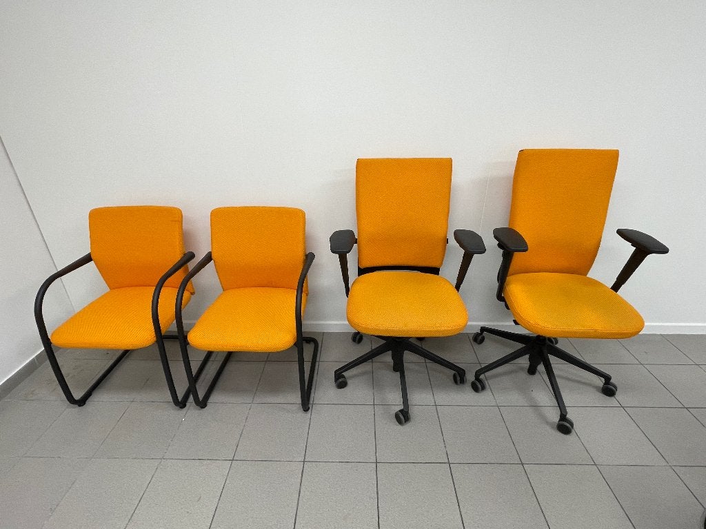 Vitra bureaustoelen (setprijs), Huis en Inrichting, Ophalen, Oranje, Zo goed als nieuw, Bureaustoel