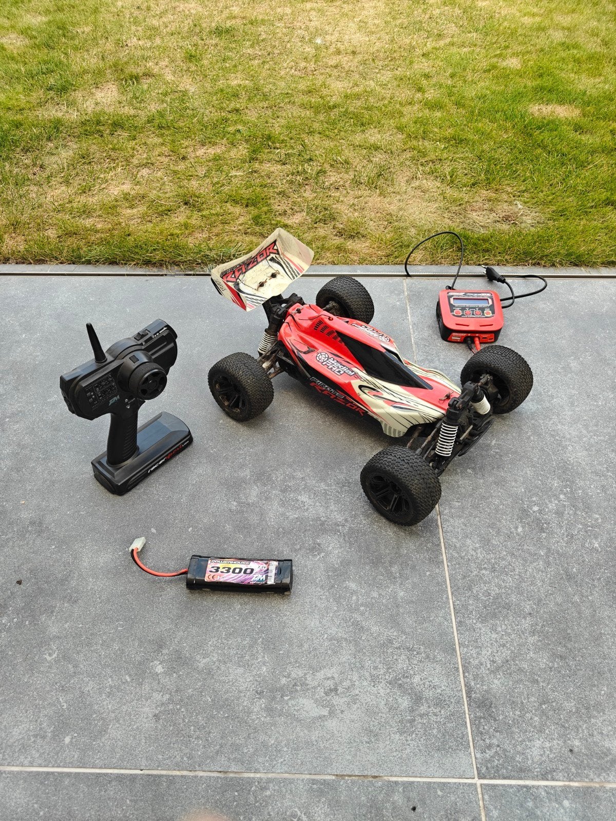 Complete T2M Pirate Razor Brushless RC Buggy Set, Gebruikt, Auto offroad, Schaal 1:10, RTR (Ready to Run)