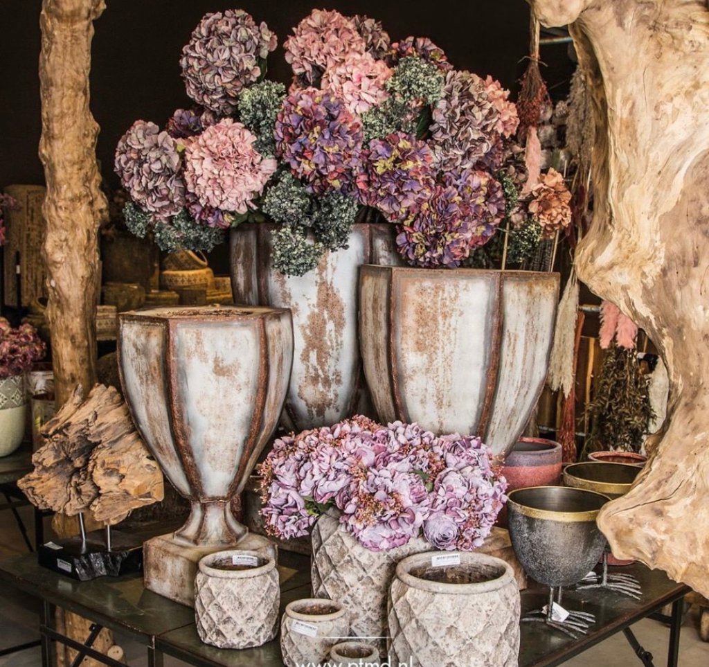 NIEUWE Grote metalen vaas op voet BLOEMPOT POT - KORTING !!, Maison & Meubles, Accessoires pour la Maison | Vases, Enlèvement