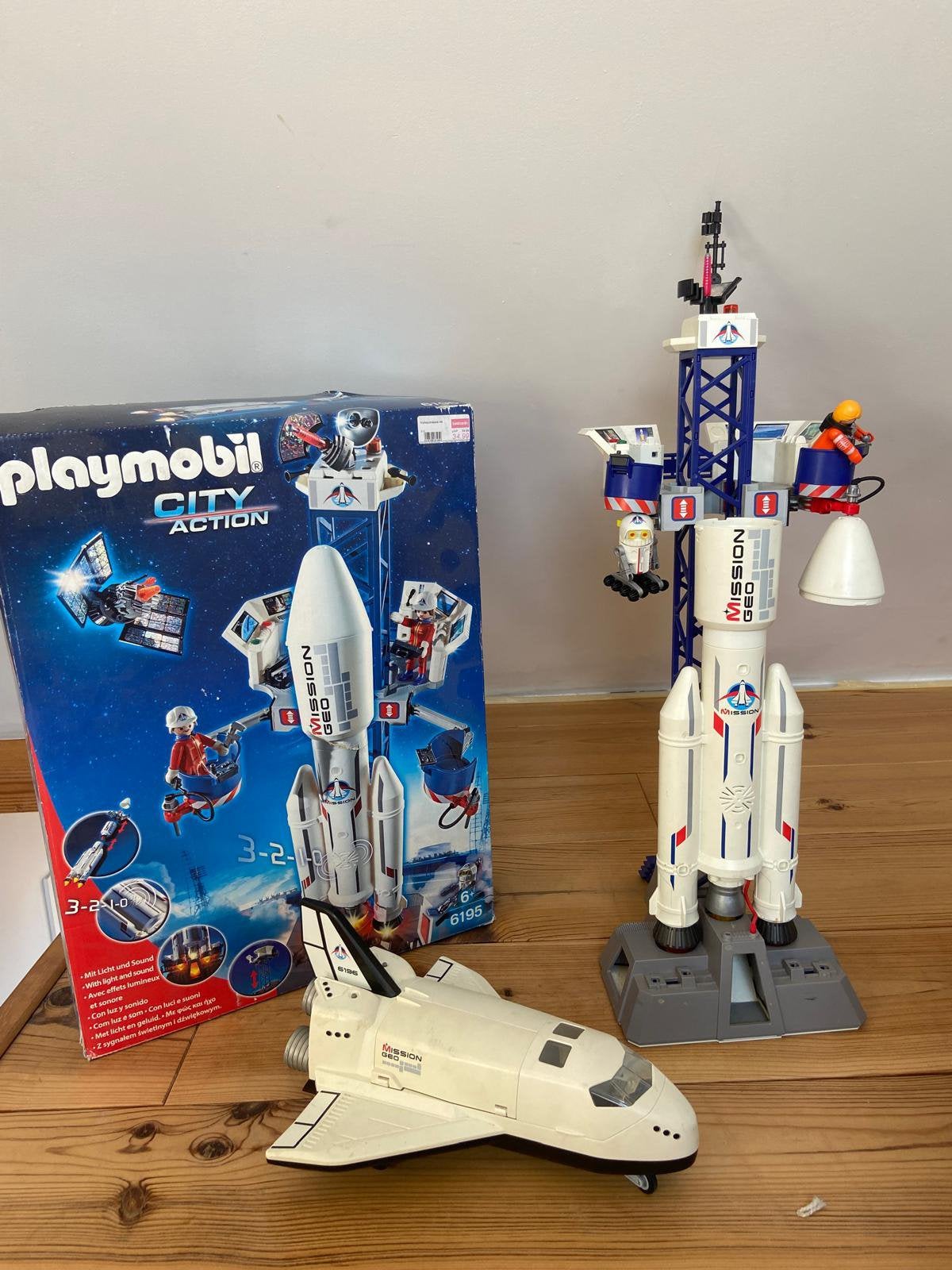 Playmobil lanceerstation + space shuttle, Kinderen en Baby's, Speelgoed | Playmobil, Ophalen, Gebruikt, Complete set, Overige typen
