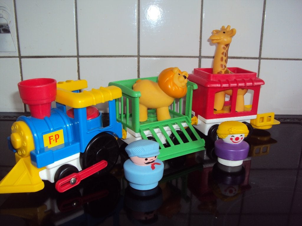 Fisher price, leuk treintje met dieren, clowntje,bestuurder., Kinderen en Baby's, Ophalen of Verzenden