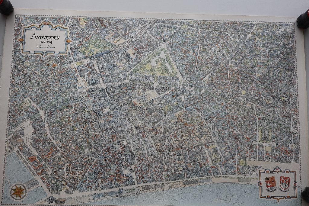 stadskaart Antwerpen anno 1985, Boeken, Atlassen en Landkaarten, Verzenden, 1800 tot 2000, België, Norbert ceulemans