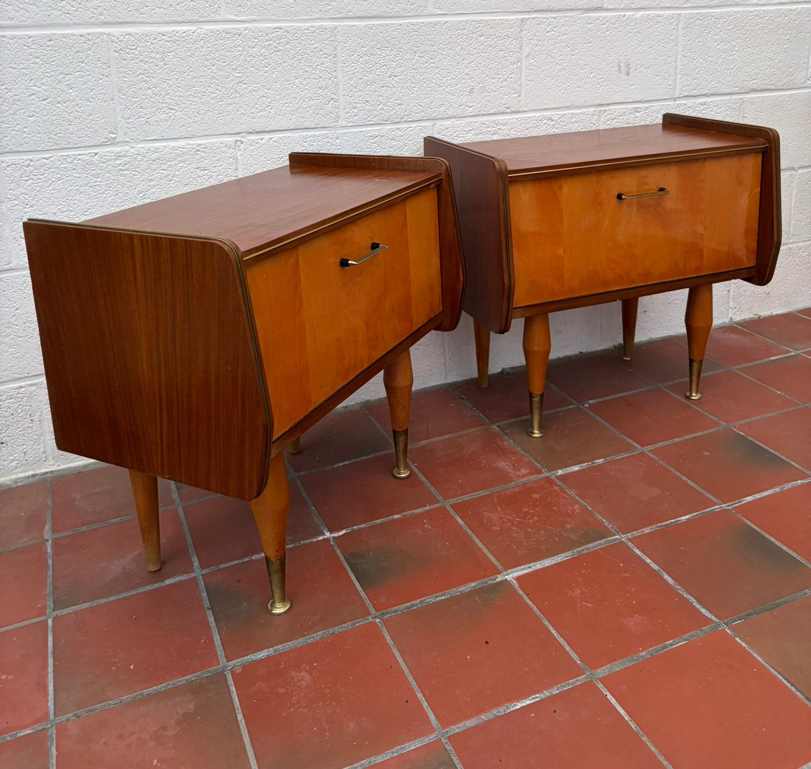 Tables de chevet vintage, Maison & Meubles, Enlèvement, Utilisé, Bois
