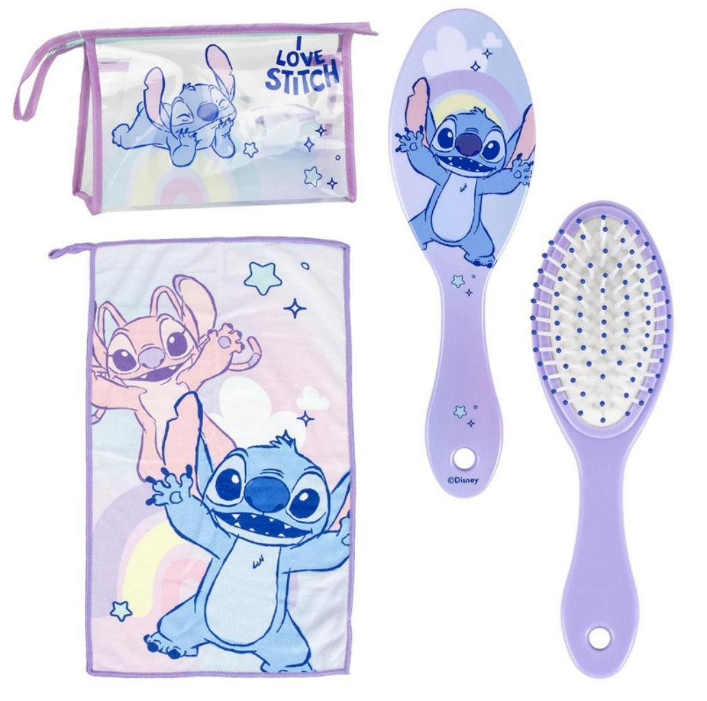 Stitch Toilettas Gevuld - 3 Delig - Disney, Bijoux, Sacs & Beauté, Trousses de toilette, Enlèvement ou Envoi, Neuf, Rose, Fille