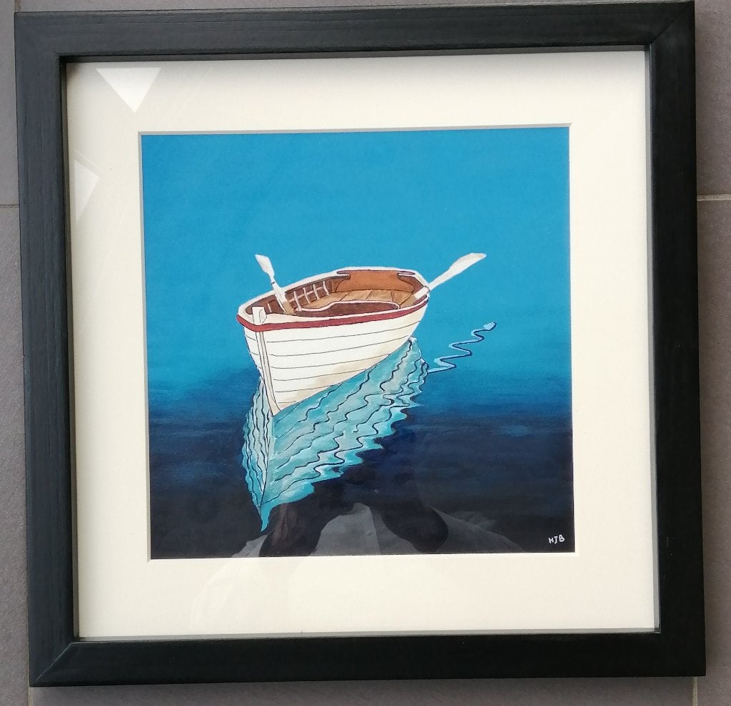 schilderij van een sloep, Ophalen, Schilderij