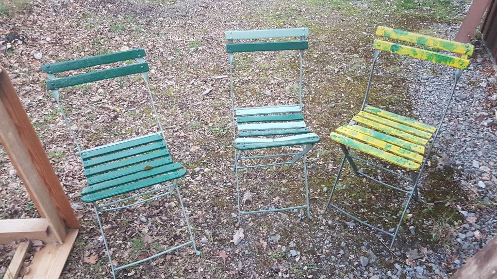 Chaises de jardin en métal pliables, Enlèvement, Utilisé, Métal, Pliant