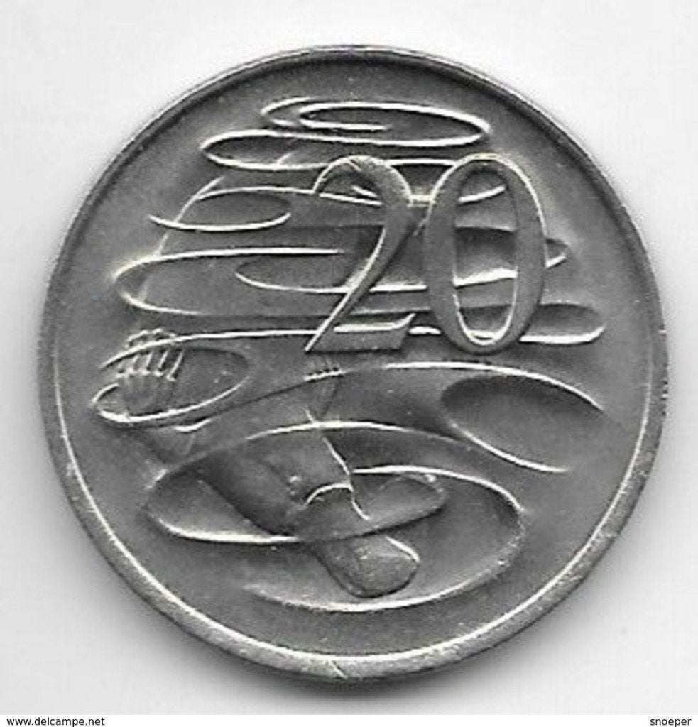 australia 20 cents 1976 km 66 xf+/ms60, Timbres & Monnaies, Monnaies | Amérique, Envoi, Amérique du Sud, Monnaie en vrac
