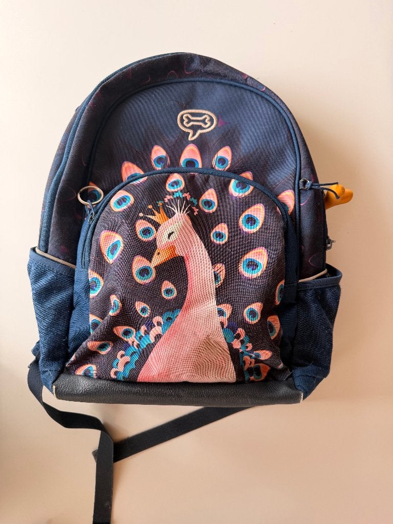 Jeune Premier schoolrugzak pauw – nog goede bruikbare staat, 40 à 50 cm, 30 à 40 cm, Enlèvement, Utilisé