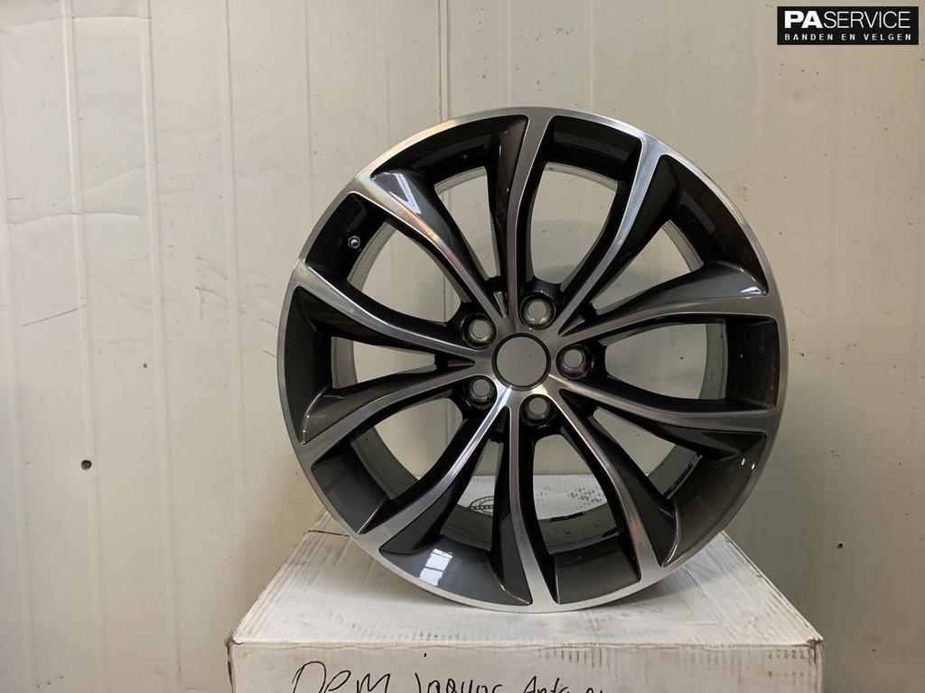 Originele 18 inch Antraciet gepolijste Jaguar velgen, Gebruikt, -, -, Banden en Velgen