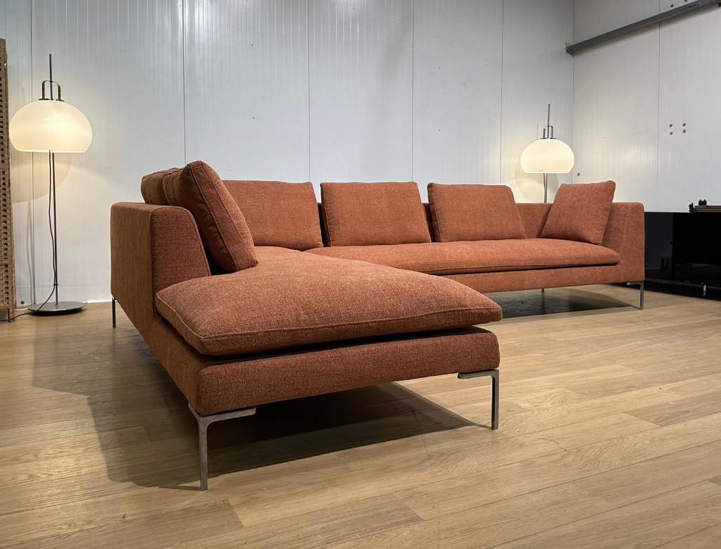 TAPISSÉ NEUF B&B Italia Charles canapé d’angle – PN: 17.500€, Maison & Meubles, Neuf, Design Bankstellen B&B Italia, 150 cm ou plus