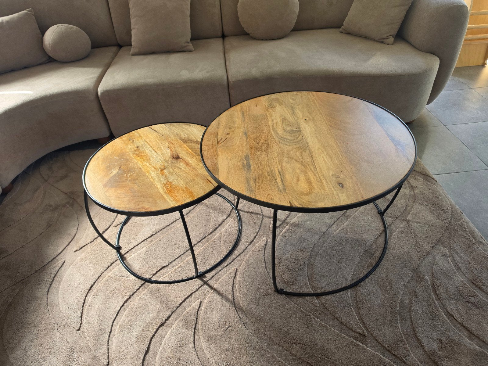 salon tafel mango hout, Ophalen, Rond, Overige houtsoorten