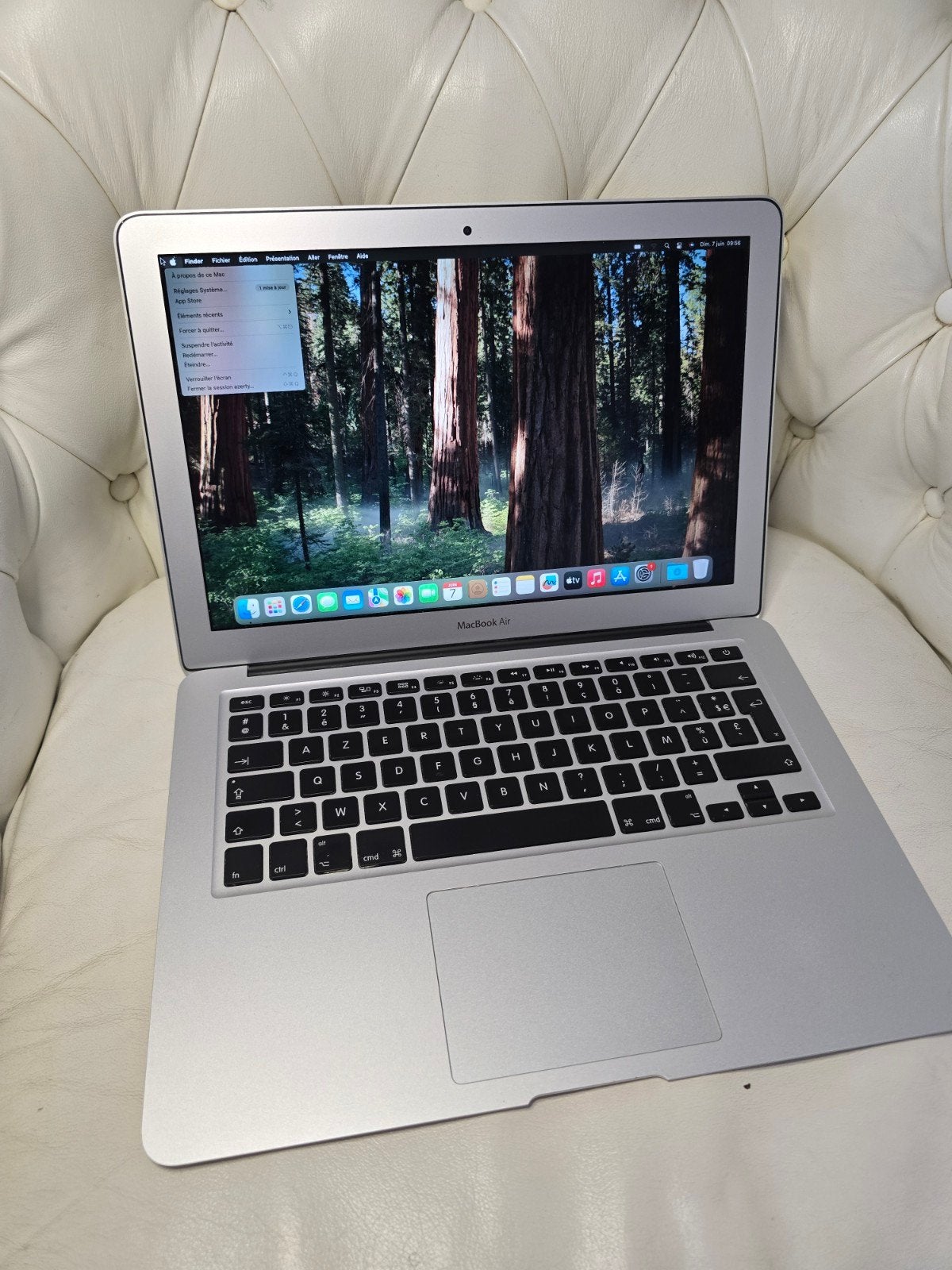 Macbook air i5 ram8G ssd 256G ecran 13 OS 15 sequoia auto 7h, Ophalen of Verzenden, MacBook
