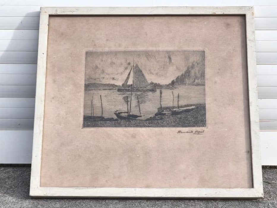 Gravure signe Armand apol, Antiek en Kunst, Ophalen of Verzenden, Gravure