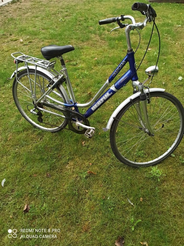 dames fiets Blauw aluminium  merk Bertin, Autres marques, Vitesses, Frein sur jante, Enlèvement