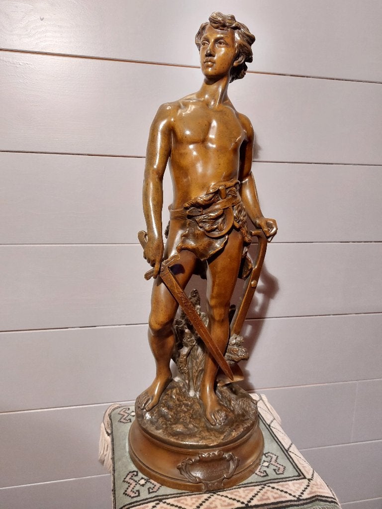 guerrier en bronze, Antiquités & Art, Antiquités | Bronze & Cuivre, Bronze, Enlèvement