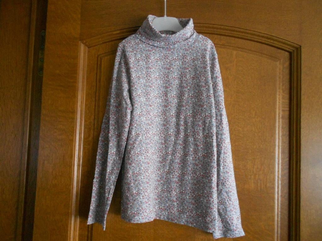 sous-pull grijs met bolletjes mt 122 merk Tex, Gebruikt, Tex, Meisje, Trui of Vest