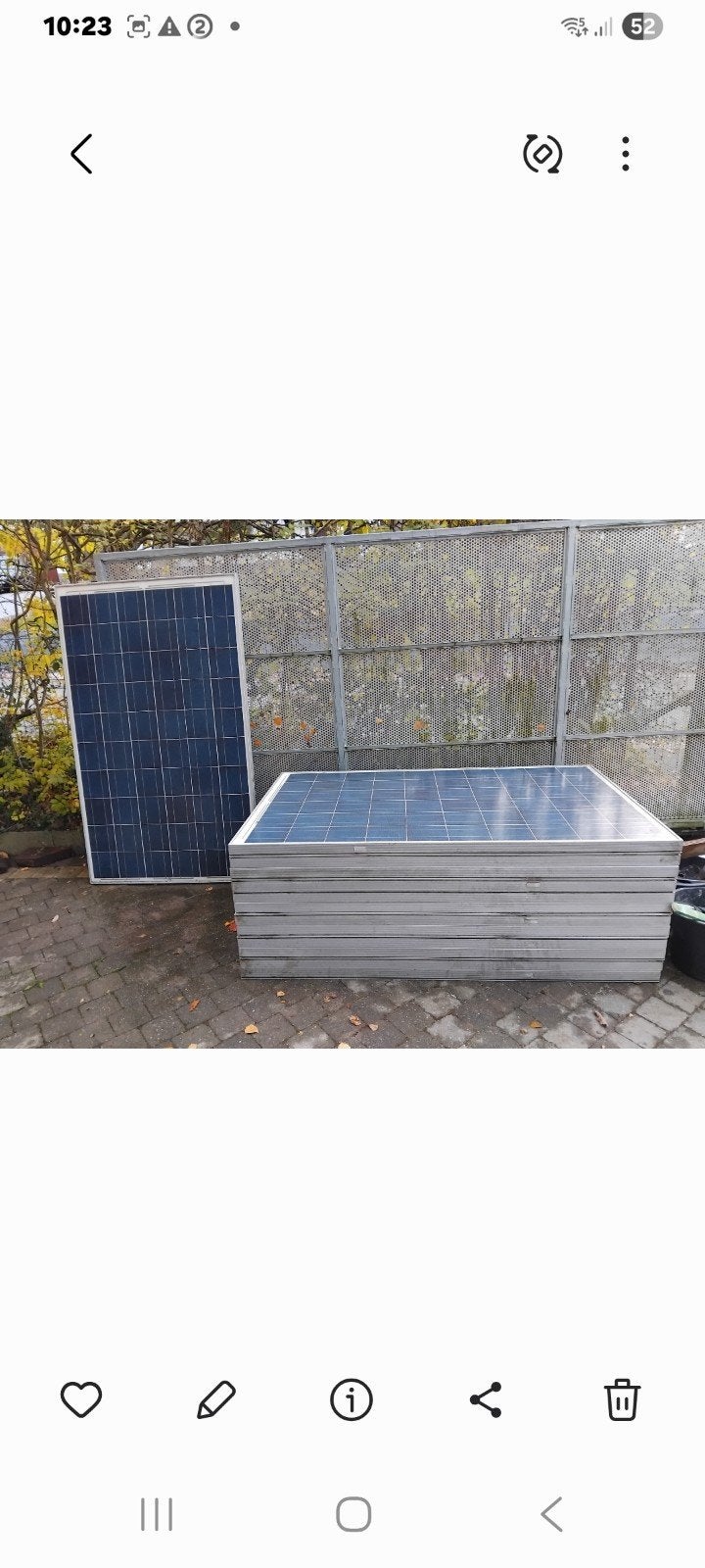14 panneaux + rails + attaches, Enlèvement, Utilisé