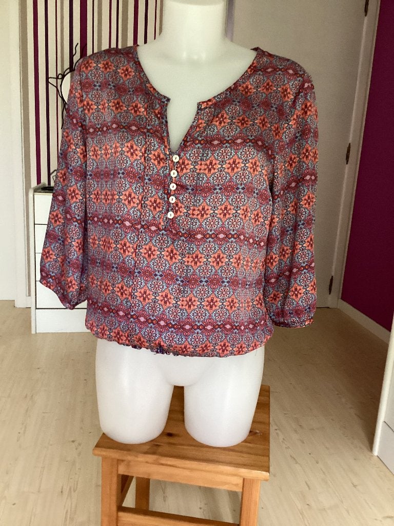 Kleurrijke blouse uit de DTC-collectie, Kleding | Dames, Ophalen, Overige kleuren, Zo goed als nieuw, Maat 42/44 (L)