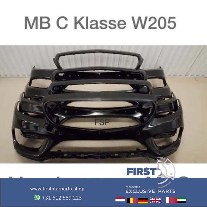 W205 AMG Voorbumper Mercedes C Klasse 2014- 2018 bumper PDC, Utilisé, -, Avant, -