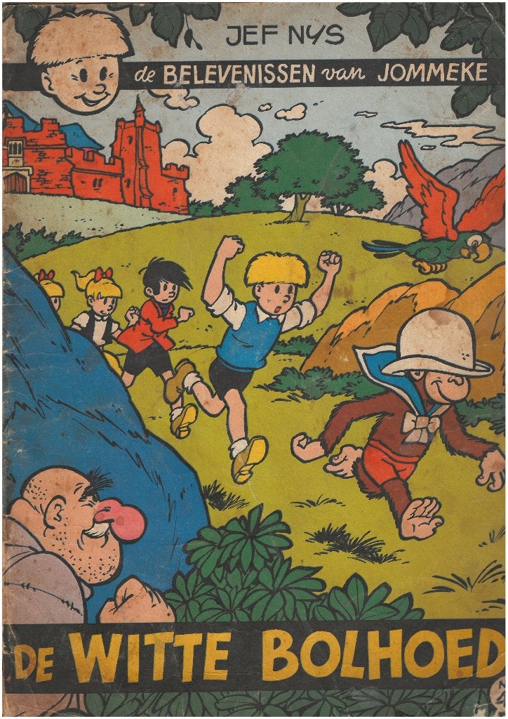 Jommeke --- De witte bolhoed --- nr. 42 - eerste druk, Gelezen, Eén stripboek, Jef Nys., Ophalen of Verzenden