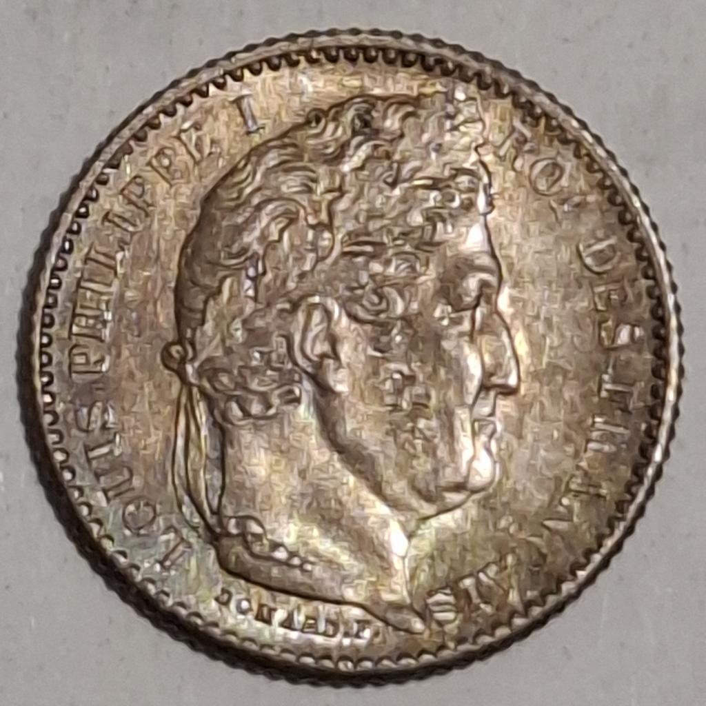 25 Centimes Argent, 1847 A (Paris), Enlèvement ou Envoi, France, Monnaie en vrac, Argent
