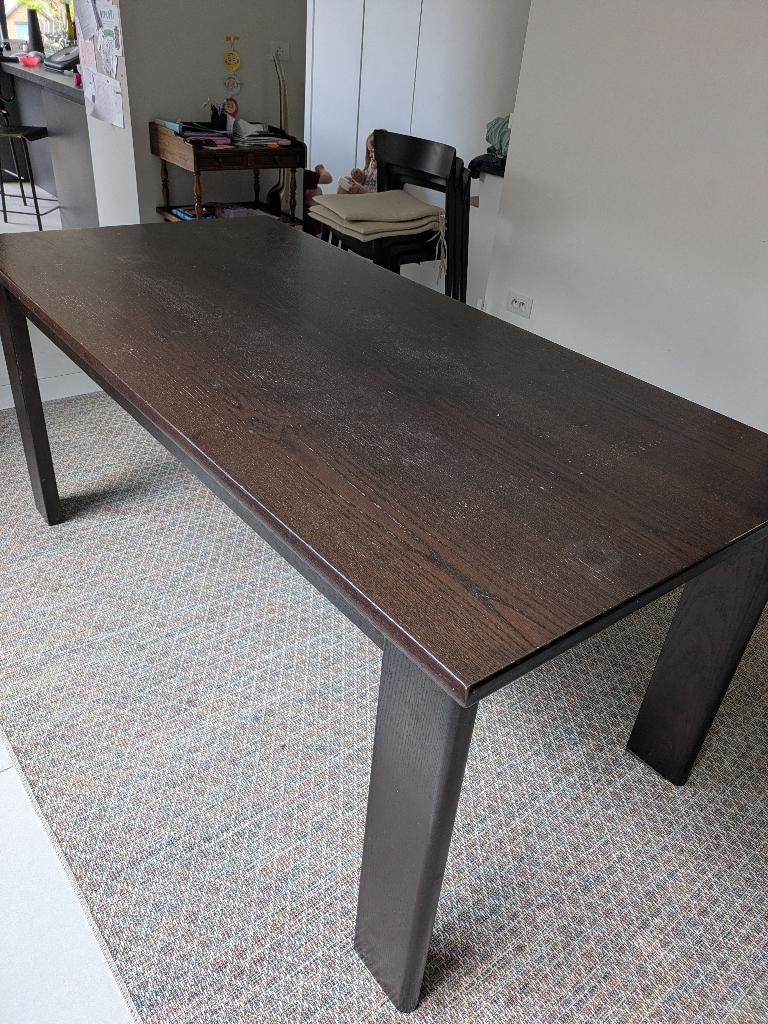 Verlengbare eettafel, Ophalen, Gebruikt, Eikenhout, 50 tot 100 cm