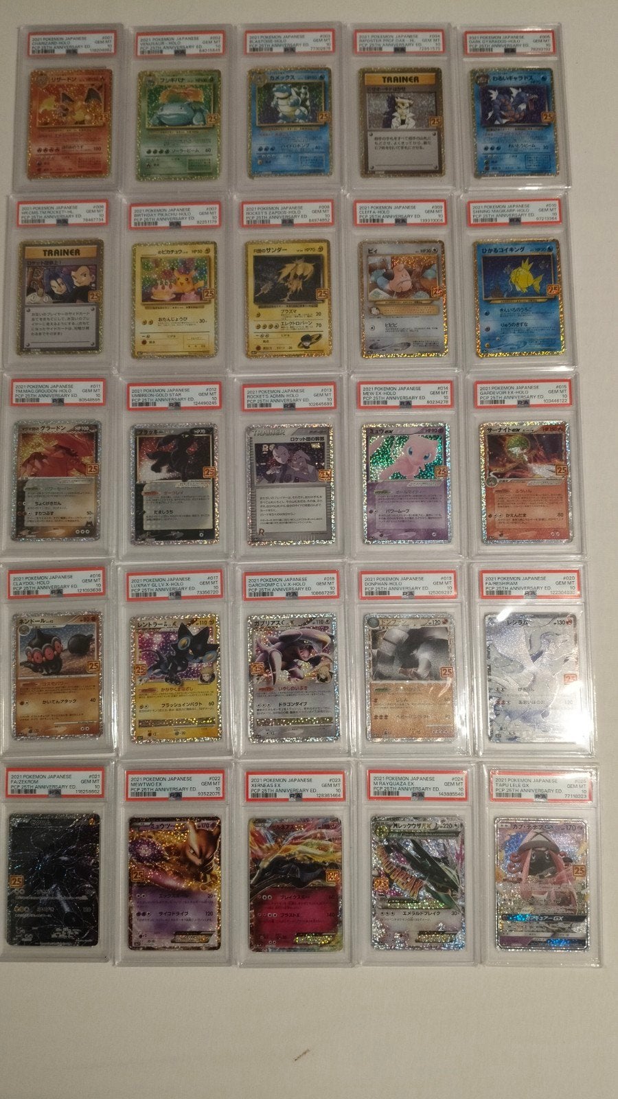 PSA 10 Complete Set Pokémon 25th Anniversary Promo Japanese, Ophalen, Zo goed als nieuw, Losse kaart, Foil
