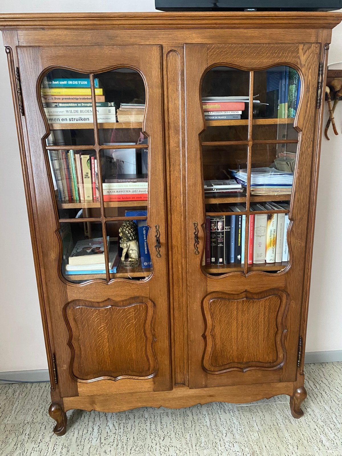 Bureau en boekenkast eik, Antiek en Kunst, Ophalen