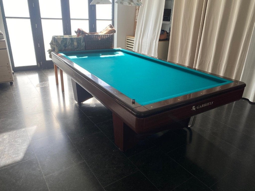 Gabriels Franse mahoniehouten biljarttafel, Ophalen, Zo goed als nieuw, Biljarttafel