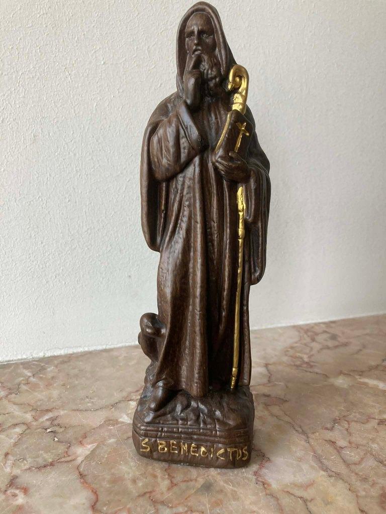 Beeldje Heilige Benedictus (21,5 cm), Ophalen of Verzenden, Gebruikt, Religie