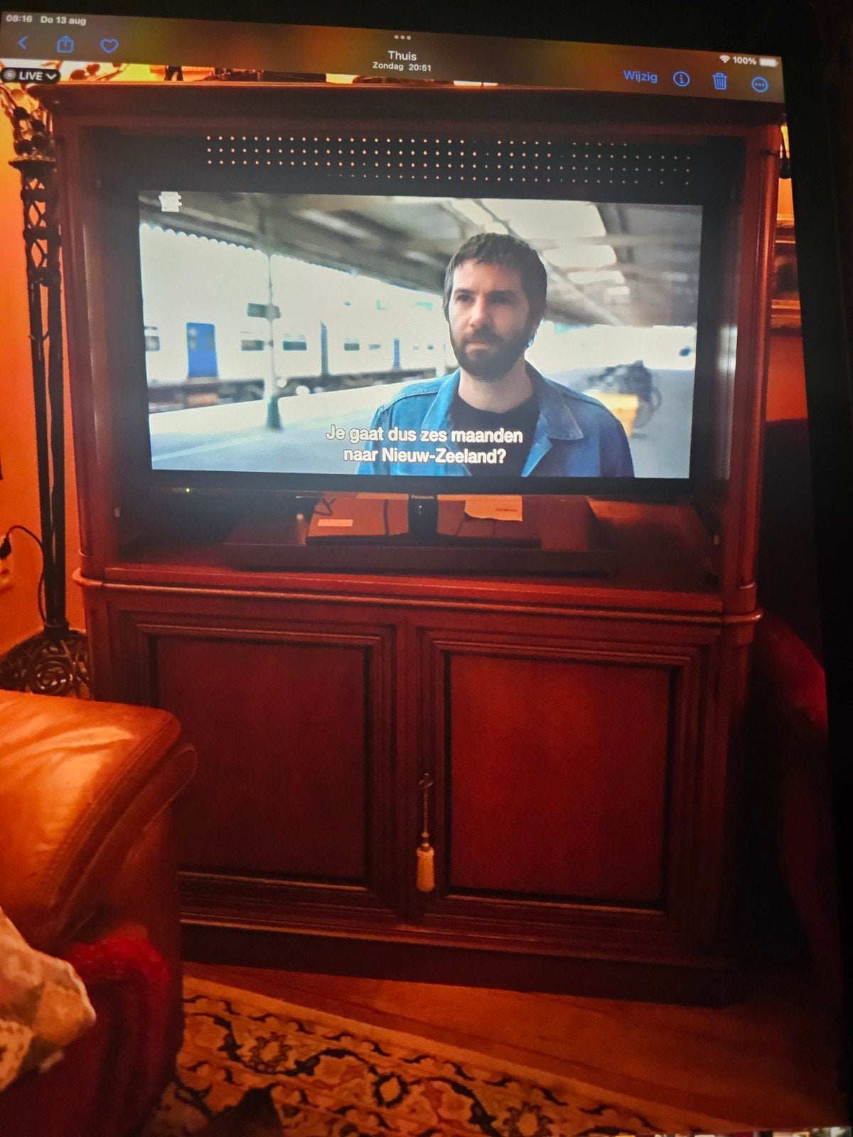 tv kast kersenhout te koop voor 30 euro zelf op te halen, Audio, Tv en Foto, Vintage Televisies, Ophalen