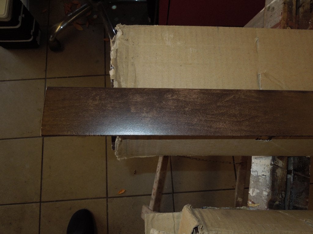 nieuwe  mdf plinten met gladde houten donker nerf, Doe-het-zelf en Bouw, Plinten en Afwerking, Nieuw, 200 tot 250 cm, Plinten