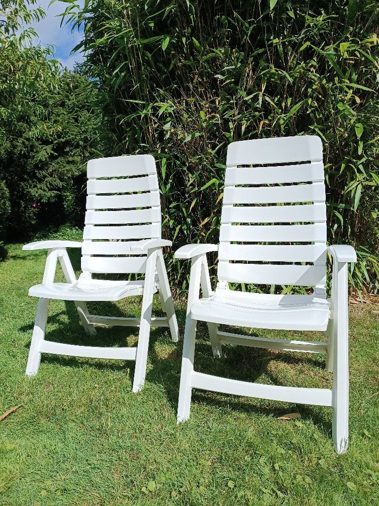 CHAISES DE JARDIN HARTMAN, Enlèvement, Comme neuf, Plastique, Pliant